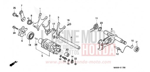 GEARSHIFT DRUM NX650X de 1999